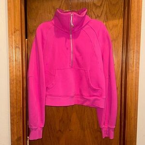 Scuba oversized half-zip funnel neck